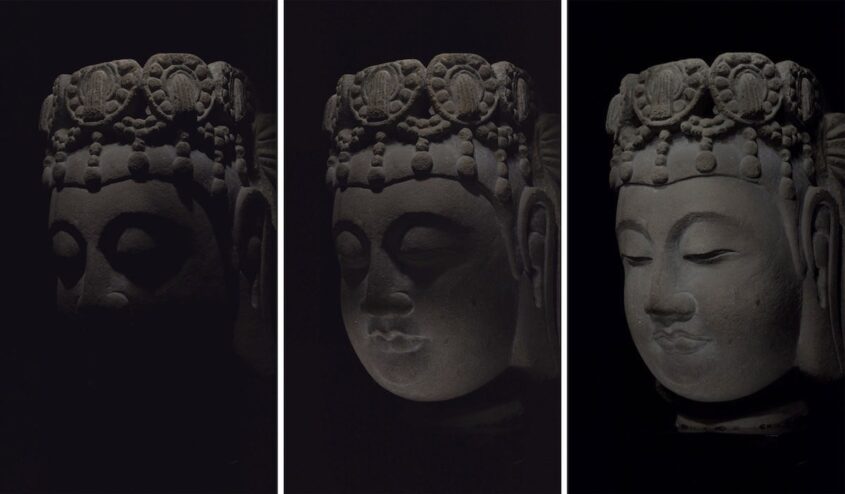 Drawing Study - Limestone Head of Bodhisattva, Sui Dynasty